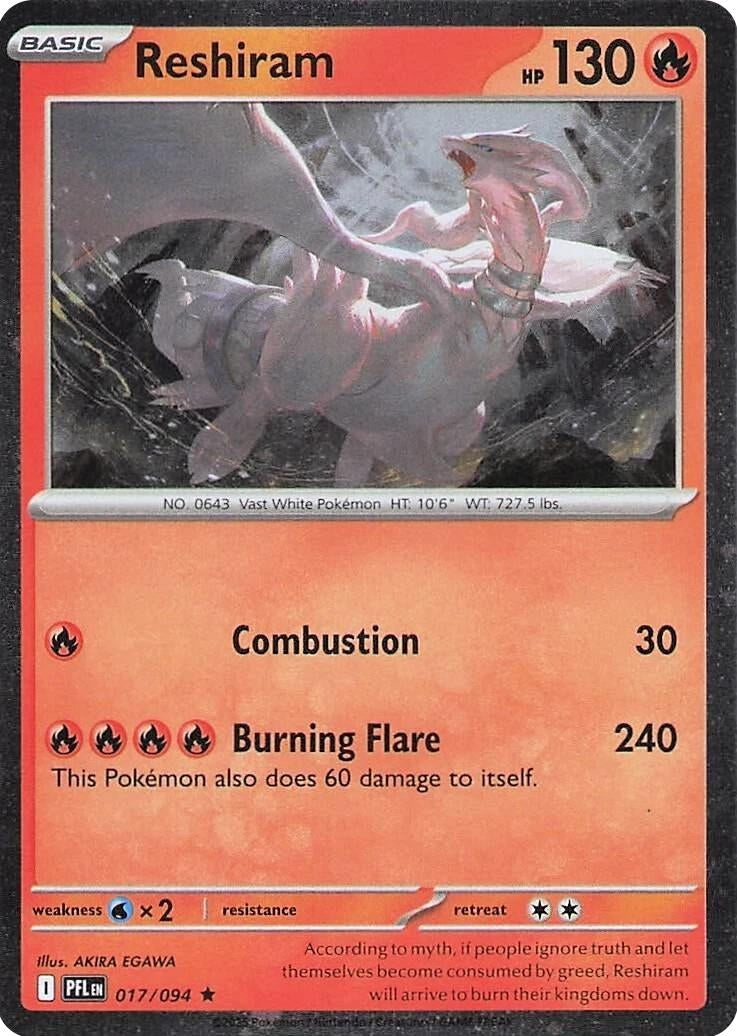 Image for Reshiram - 017/094 (Cosmos Holo) (Blister Exclusives) (017/094) - Pokemon