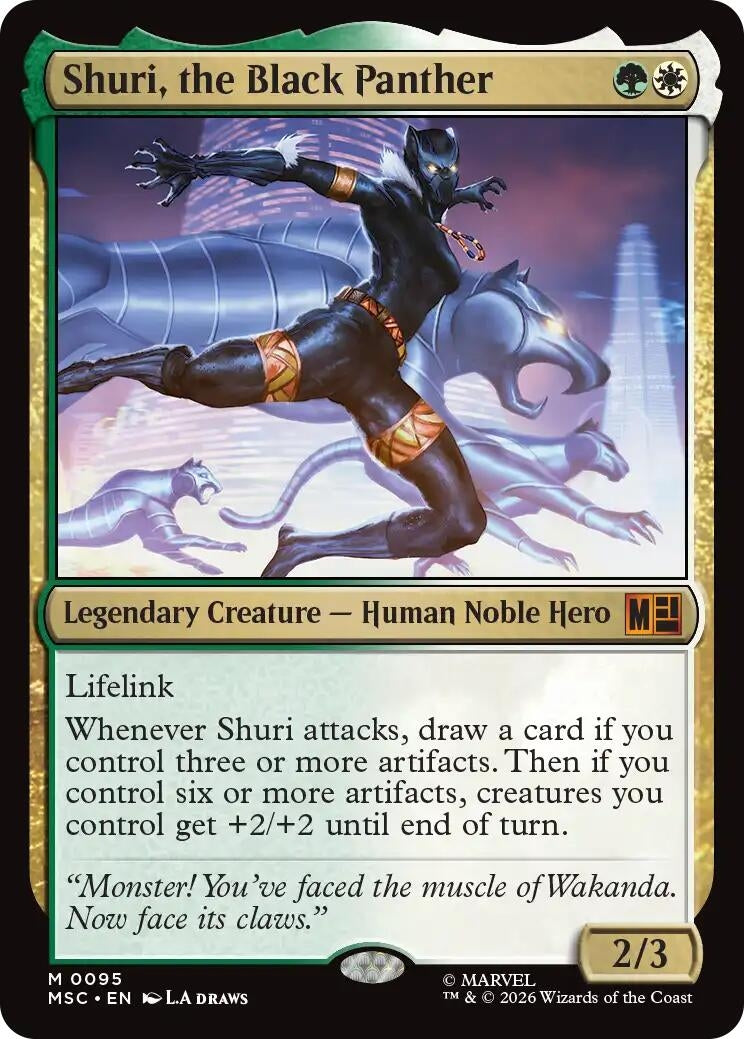 Image for Shuri, the Black Panther (Surge Foil) (Commander: Marvel Super Heroes) (95) - Magic: The Gathering