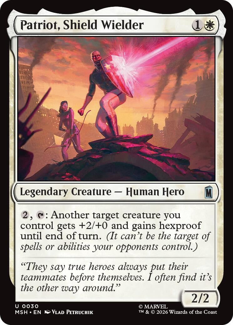 Image for Patriot, Shield Wielder (Marvel Super Heroes) (30) - Magic: The Gathering