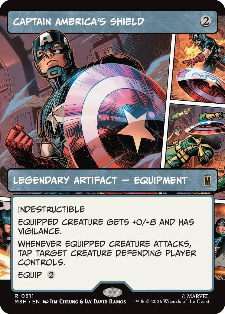 Image for Captain America's Shield (Borderless) (0311) (Marvel Super Heroes) (311) - Magic: The Gathering