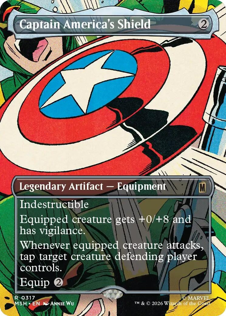 Image for Captain America's Shield (Borderless) (0317) (Marvel Super Heroes) (317) - Magic: The Gathering