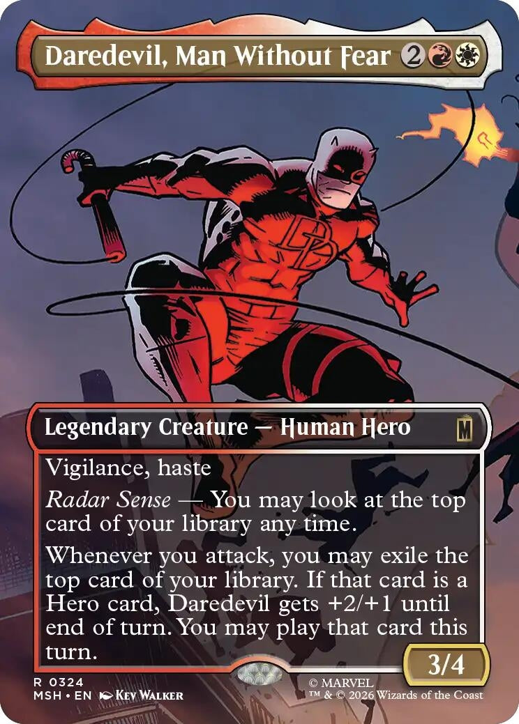 Image for Daredevil, Man Without Fear (Borderless) (0324) (Marvel Super Heroes) (324) - Magic: The Gathering