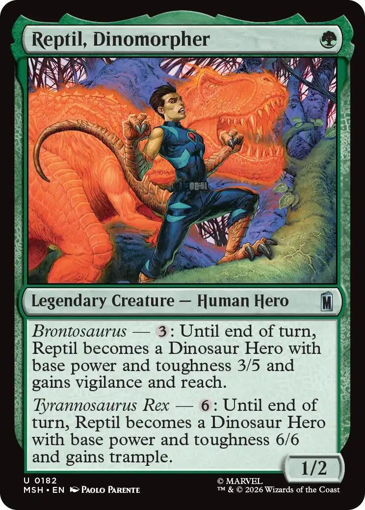 Image for Reptil, Dinomorpher (Marvel Super Heroes) (182) - Magic: The Gathering