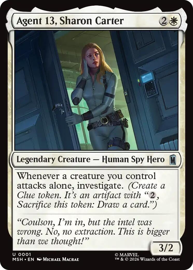 Image for Agent 13, Sharon Carter (Marvel Super Heroes) (1) - Magic: The Gathering