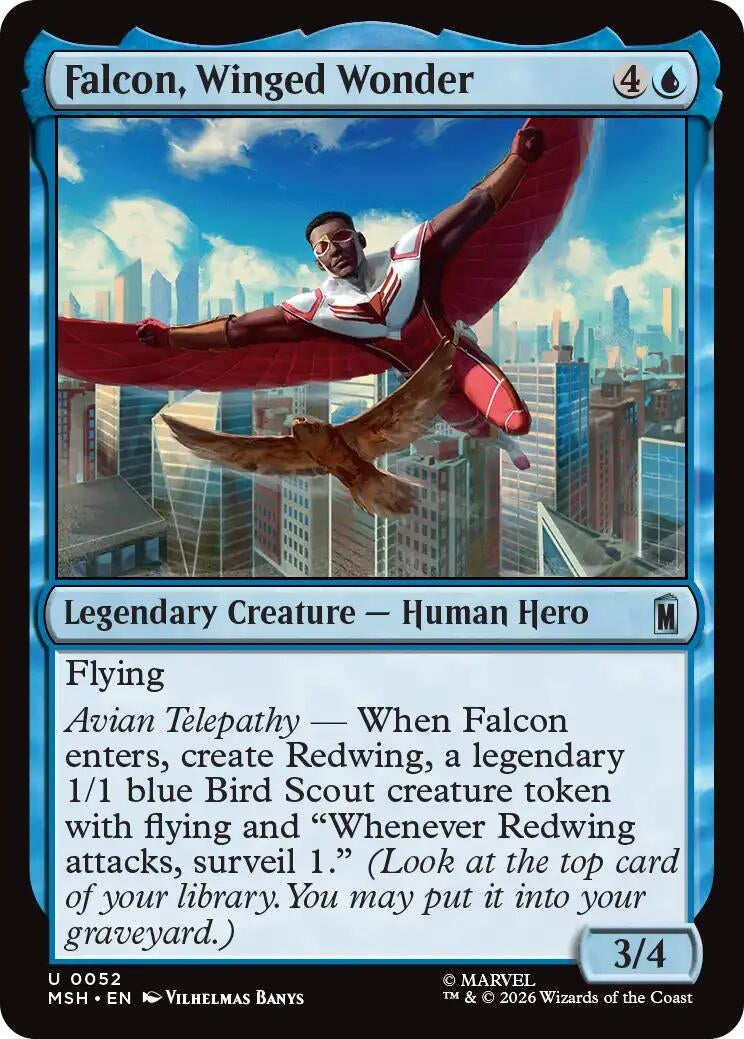 Image for Falcon, Winged Wonder (Marvel Super Heroes) (52) - Magic: The Gathering