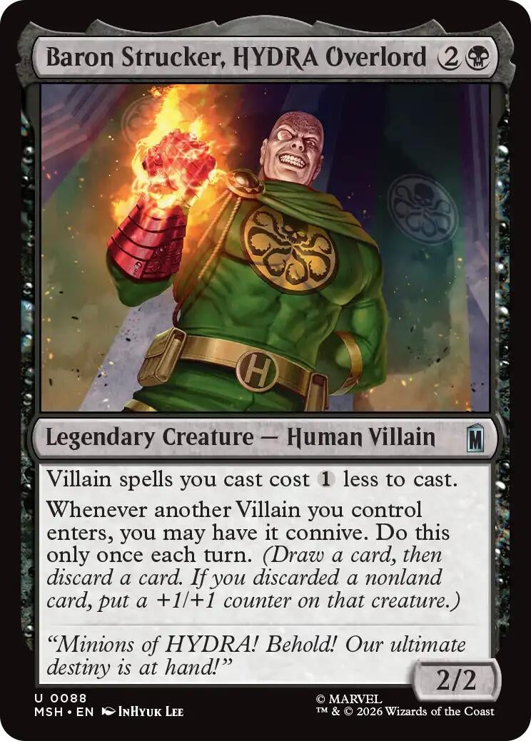 Image for Baron Strucker, HYDRA Overlord (Marvel Super Heroes) (88) - Magic: The Gathering