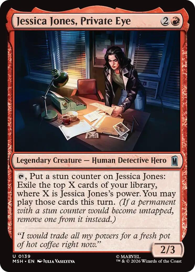 Image for Jessica Jones, Private Eye (Marvel Super Heroes) (139) - Magic: The Gathering