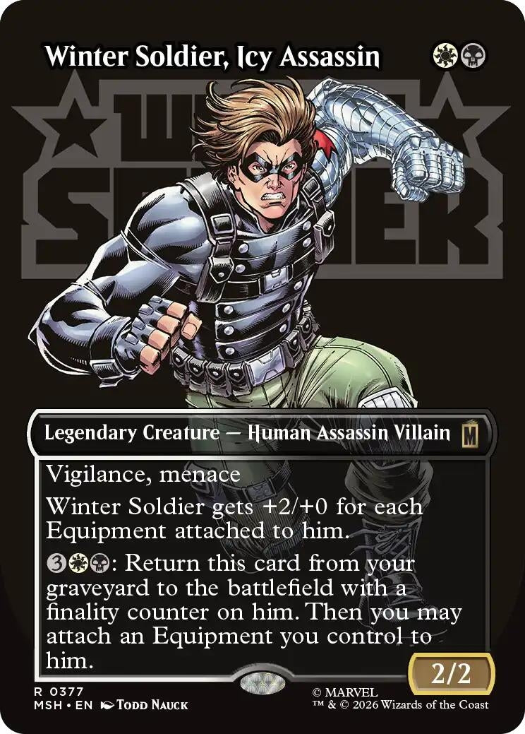 Image for Winter Soldier, Icy Assassin (Borderless) (Marvel Super Heroes) (377) - Magic: The Gathering