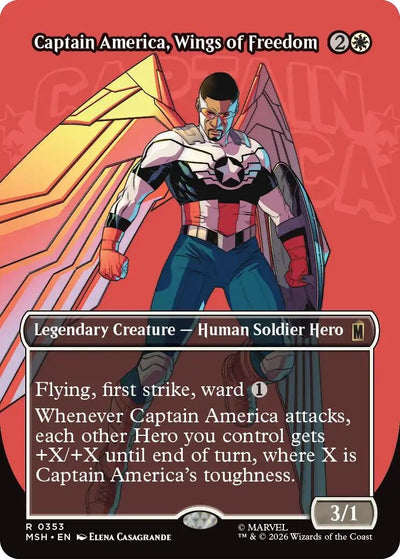 Captain America, Wings of Freedom (Borderless) (Marvel Super Heroes) (353)