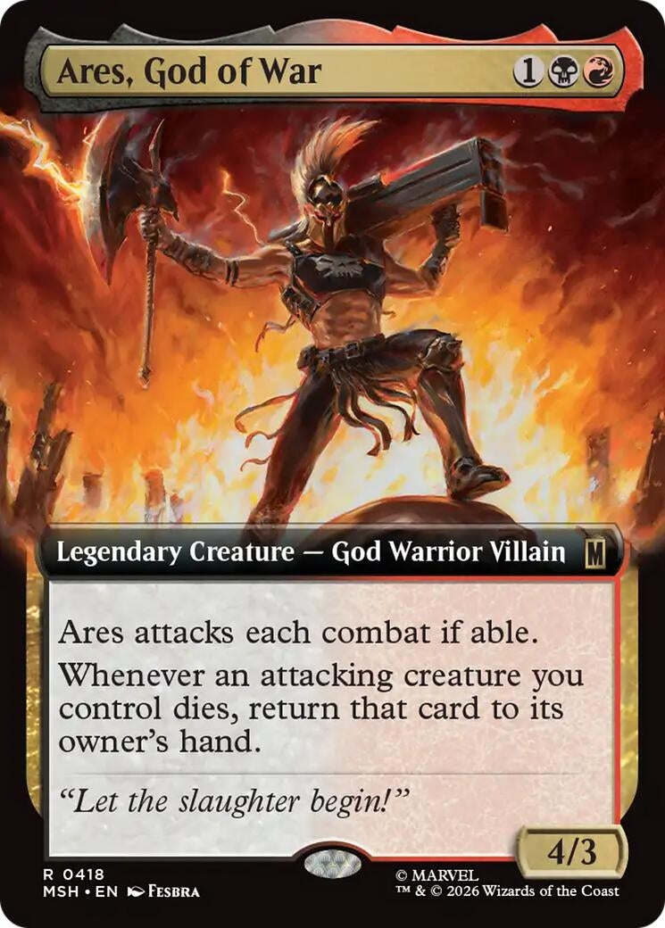 Image for Ares, God of War (Extended Art) (Marvel Super Heroes) (418) - Magic: The Gathering