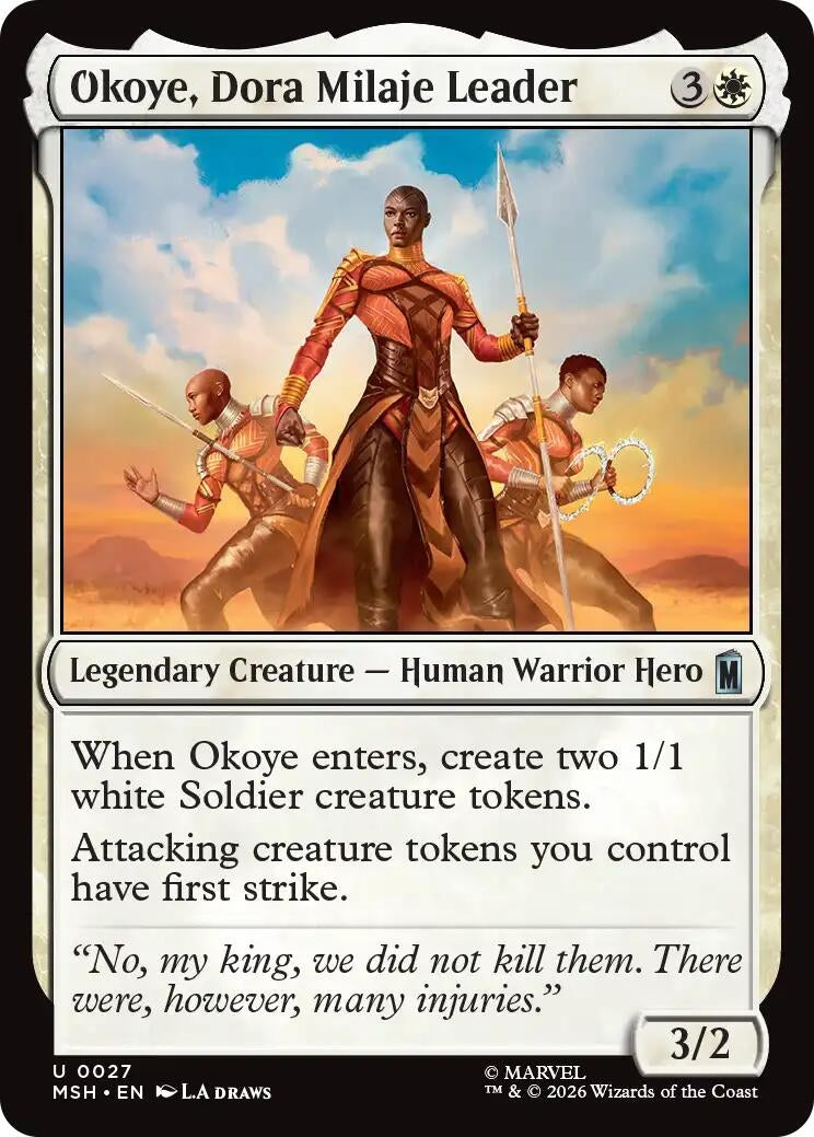 Image for Okoye, Dora Milaje Leader (Marvel Super Heroes) (27) - Magic: The Gathering
