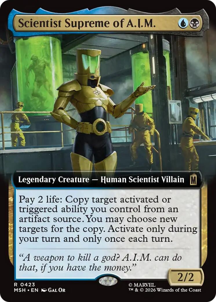 Image for Scientist Supreme of A.I.M. (Extended Art) (Marvel Super Heroes) (423) - Magic: The Gathering