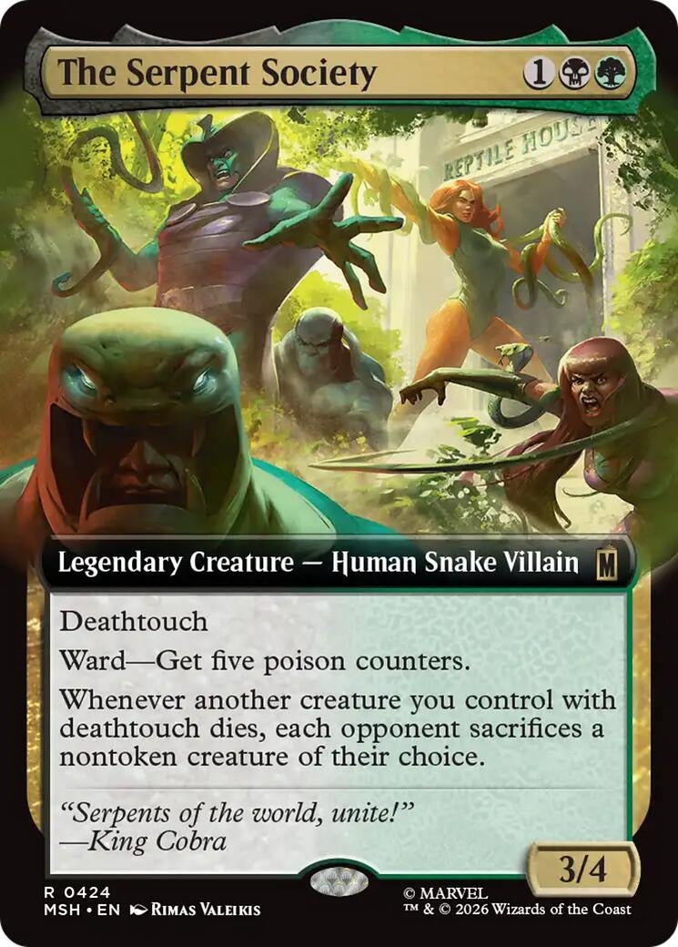 Image for The Serpent Society (Extended Art) (Marvel Super Heroes) (424) - Magic: The Gathering