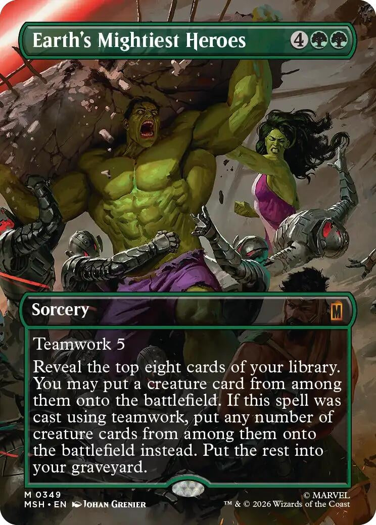 Image for Earth's Mightiest Heroes (Borderless) (Marvel Super Heroes) (349) - Magic: The Gathering