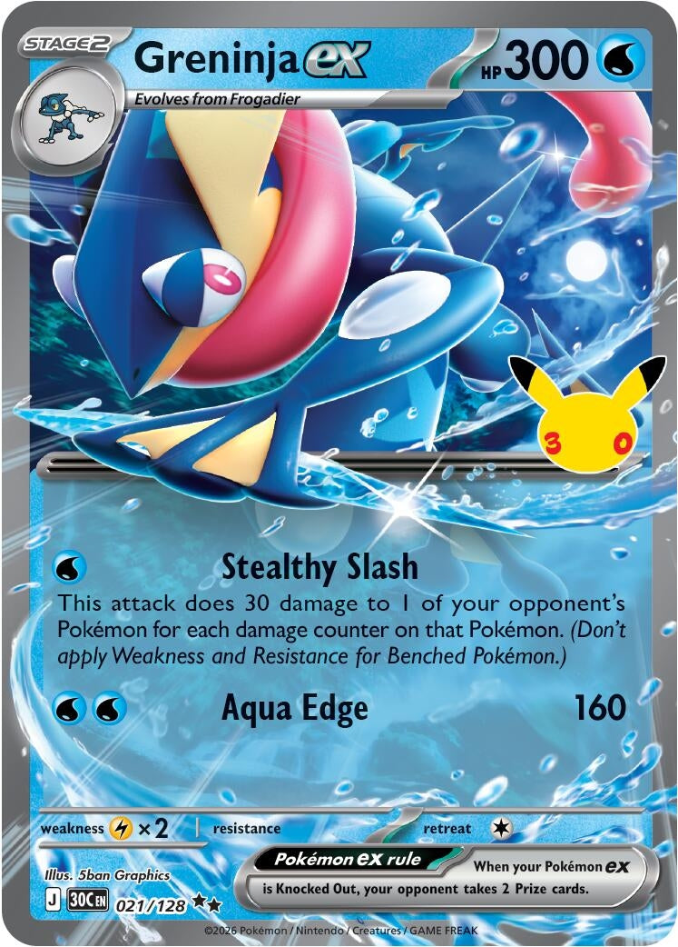 Image for Greninja ex (ME: 30th Celebration) (021/128) - Pokemon