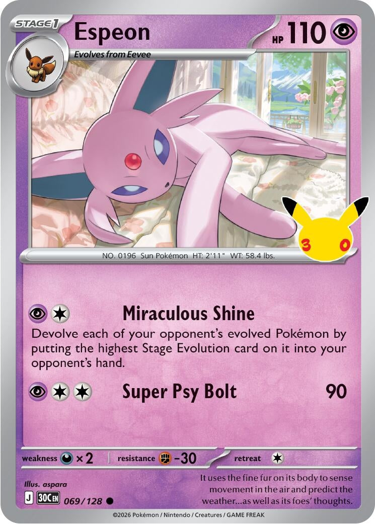 Image for Espeon (ME: 30th Celebration) (069/128) - Pokemon