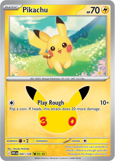 Pikachu (ME: 30th Celebration) (047/128)
