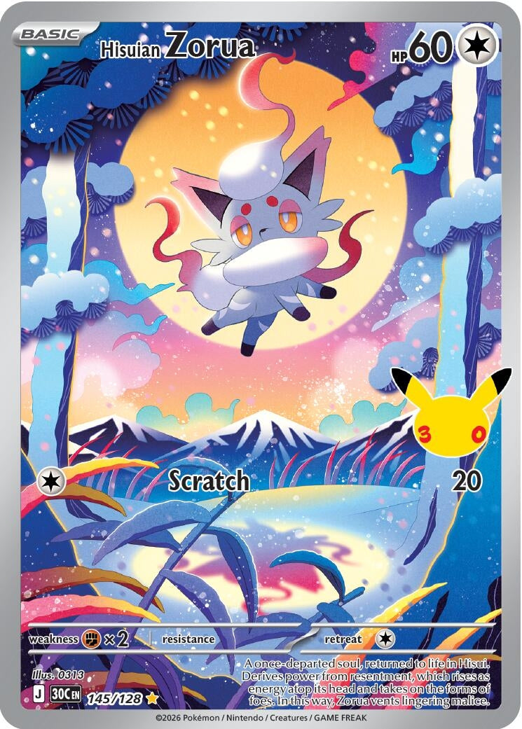 Image for Hisuian Zorua (ME: 30th Celebration) (145/128) - Pokemon