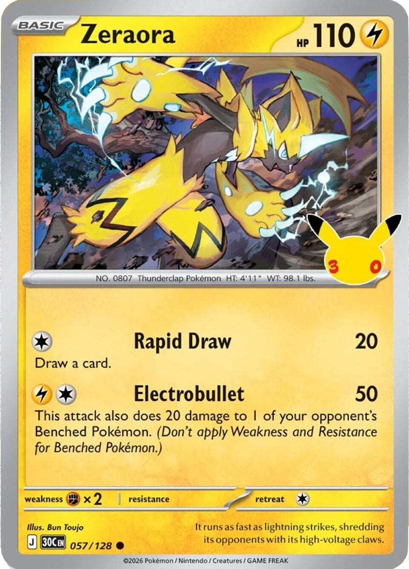 Image for Zeraora (ME: 30th Celebration) (057/128) - Pokemon