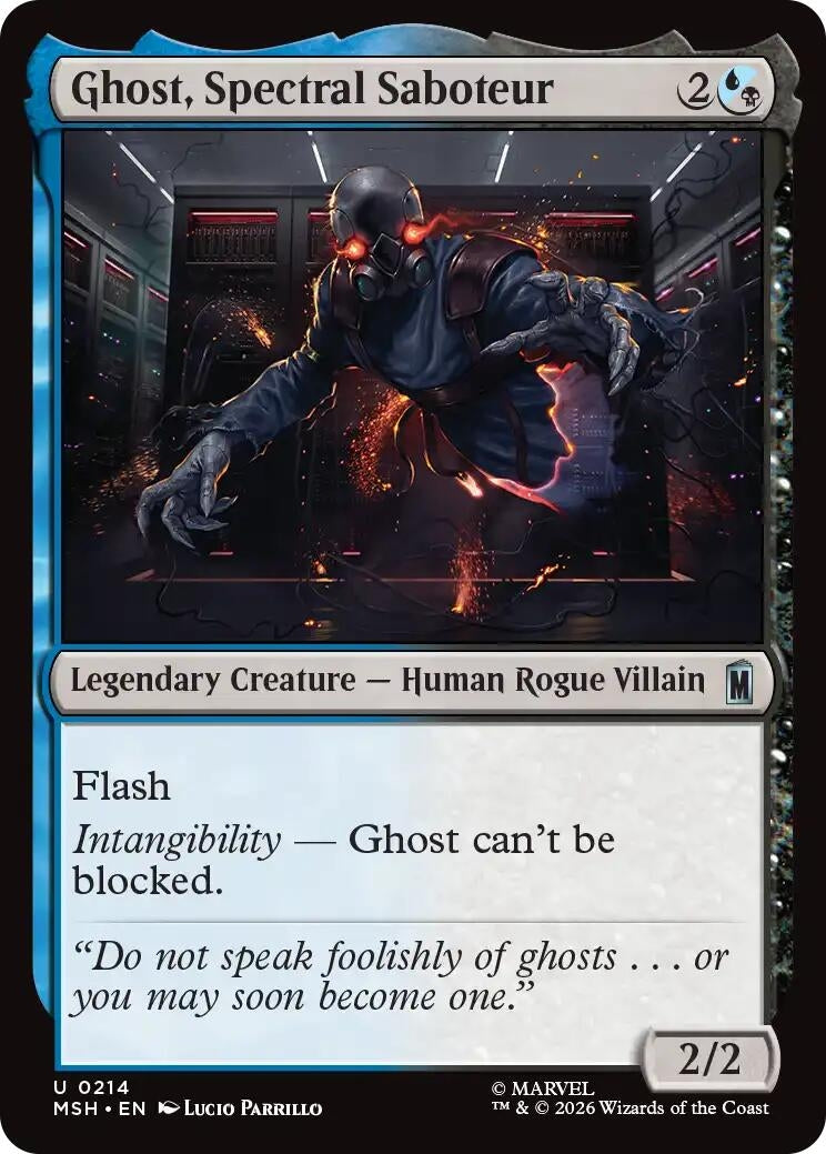 Image for Ghost, Spectral Saboteur (Marvel Super Heroes) (214) - Magic: The Gathering