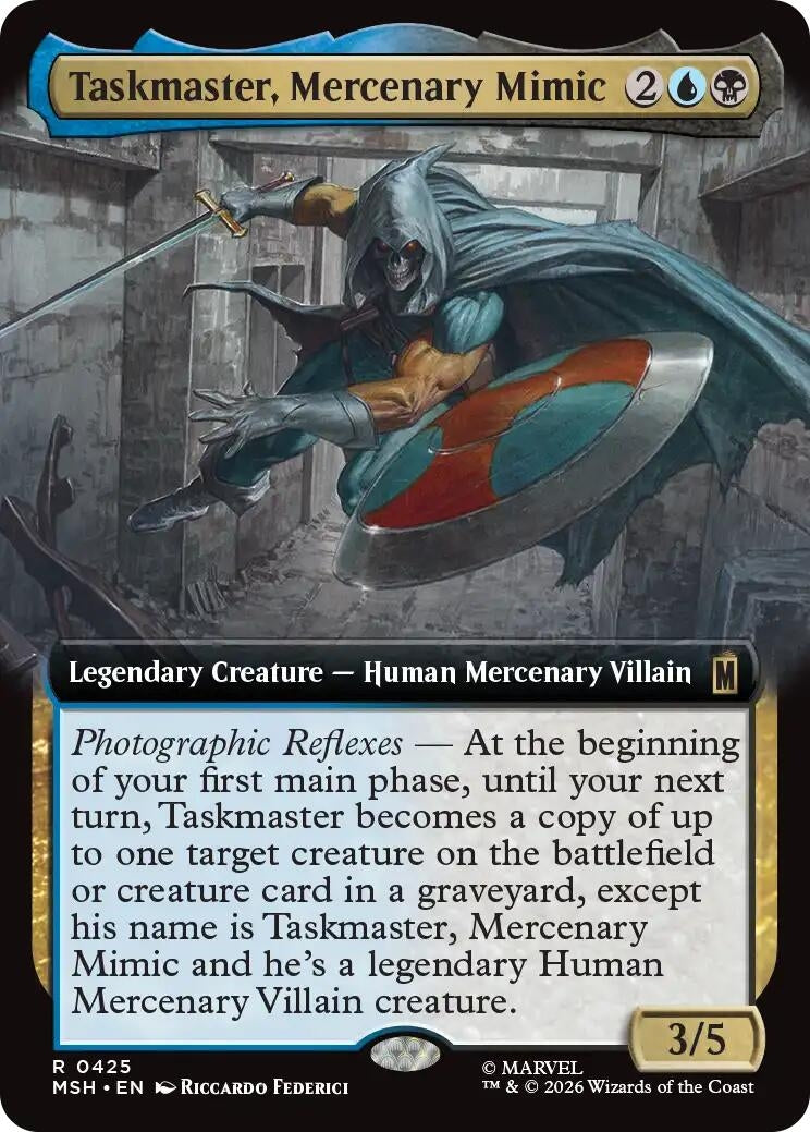 Image for Taskmaster, Mercenary Mimic (Extended Art) (Marvel Super Heroes) (425) - Magic: The Gathering