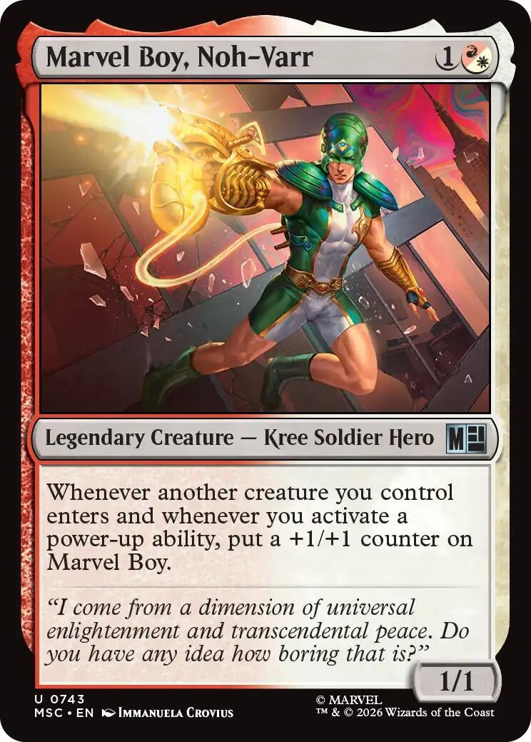 Image for Marvel Boy, Noh-Varr (Commander: Marvel Super Heroes) (743) - Magic: The Gathering