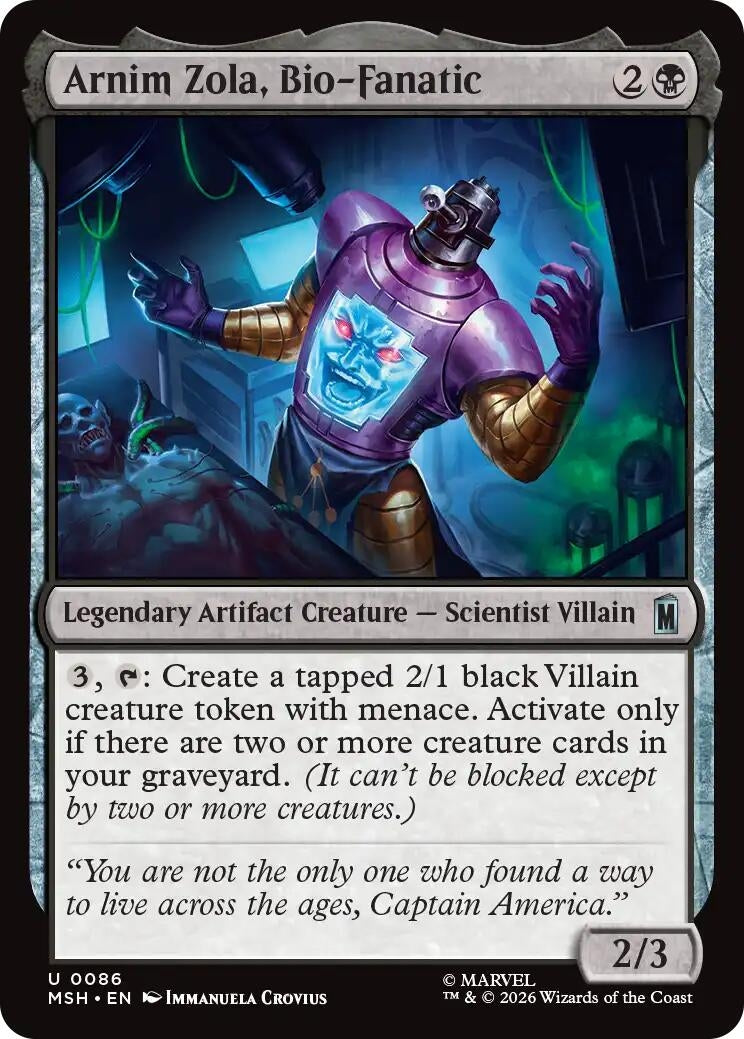 Image for Arnim Zola, Bio-Fanatic (Marvel Super Heroes) (86) - Magic: The Gathering