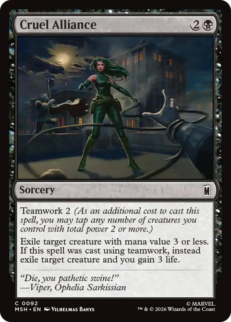 Image for Cruel Alliance (Marvel Super Heroes) (92) - Magic: The Gathering