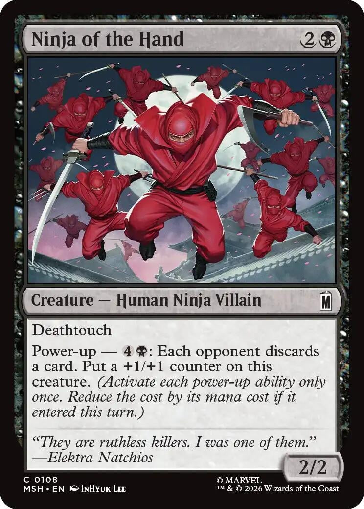 Image for Ninja of the Hand (Marvel Super Heroes) (108) - Magic: The Gathering