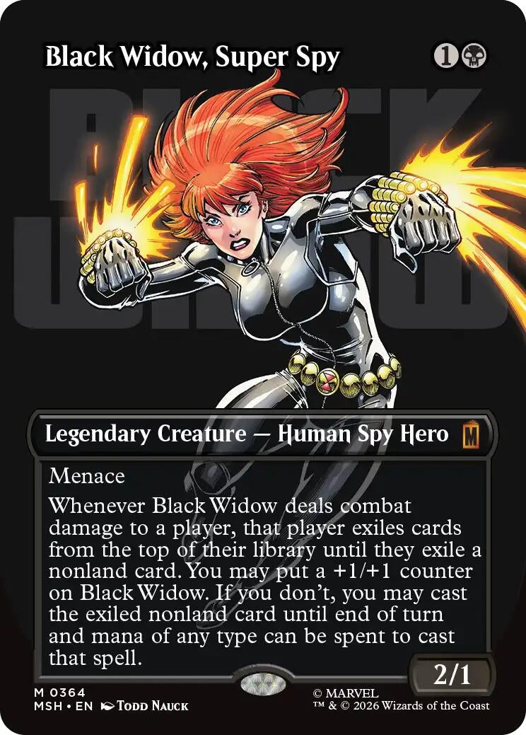 Image for Black Widow, Super Spy (Borderless) (0364) (Marvel Super Heroes) (364) - Magic: The Gathering