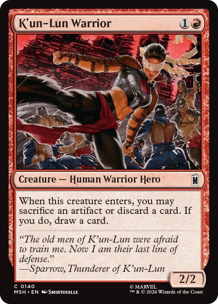 Image for K'un-Lun Warrior (Marvel Super Heroes) (140) - Magic: The Gathering