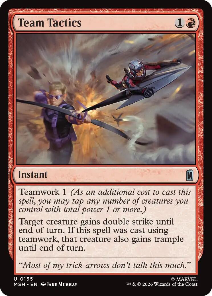 Image for Team Tactics (Marvel Super Heroes) (155) - Magic: The Gathering