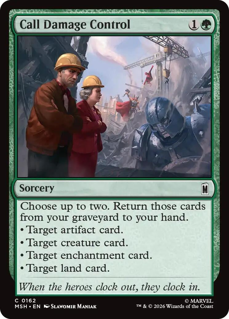 Image for Call Damage Control (Marvel Super Heroes) (162) - Magic: The Gathering