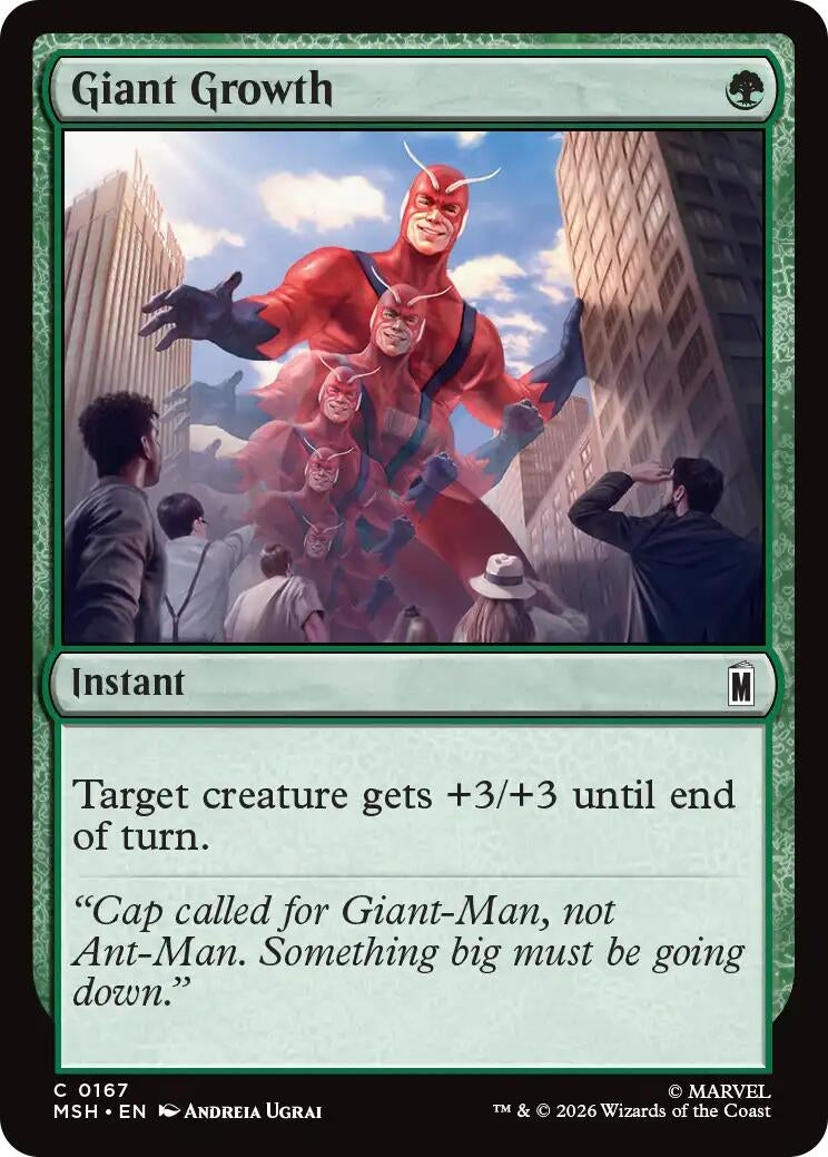 Image for Giant Growth (Marvel Super Heroes) (167) - Magic: The Gathering