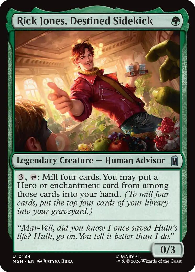 Image for Rick Jones, Destined Sidekick (Marvel Super Heroes) (184) - Magic: The Gathering