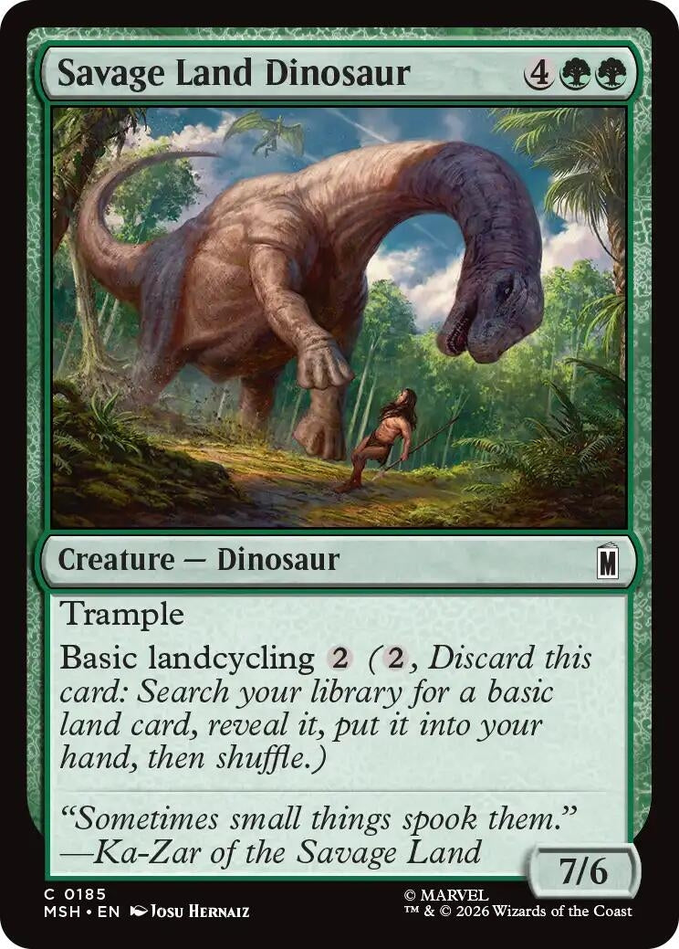 Image for Savage Land Dinosaur (Marvel Super Heroes) (185) - Magic: The Gathering