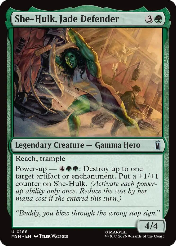 Image for She-Hulk, Jade Defender (Marvel Super Heroes) (188) - Magic: The Gathering