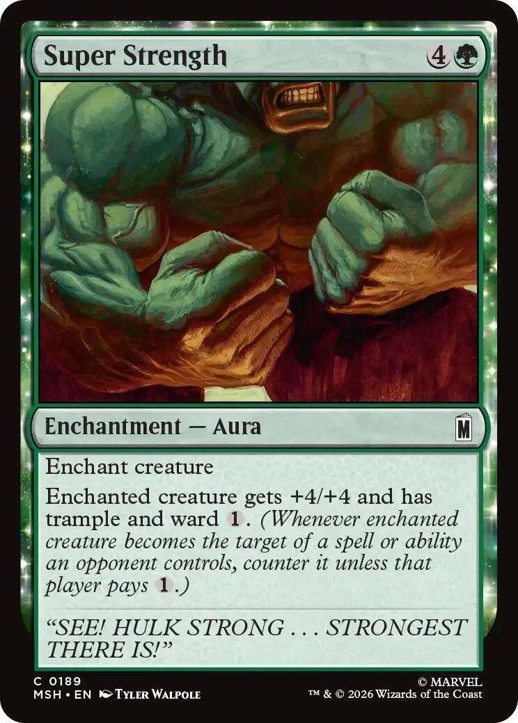 Image for Super Strength (Marvel Super Heroes) (189) - Magic: The Gathering