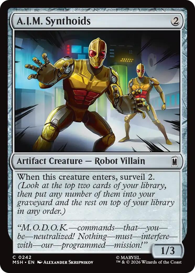 Image for A.I.M. Synthoids (Marvel Super Heroes) (242) - Magic: The Gathering