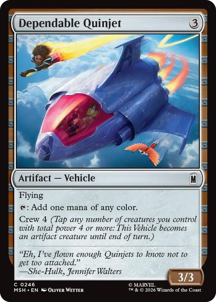Image for Dependable Quinjet (Marvel Super Heroes) (246) - Magic: The Gathering