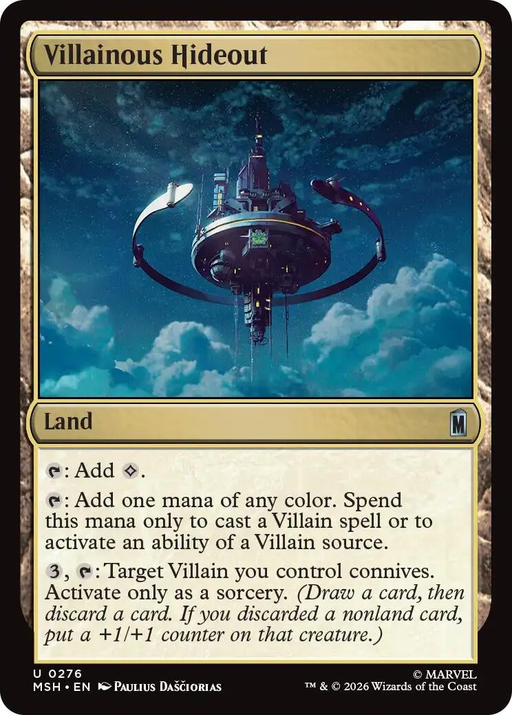 Image for Villainous Hideout (Marvel Super Heroes) (276) - Magic: The Gathering