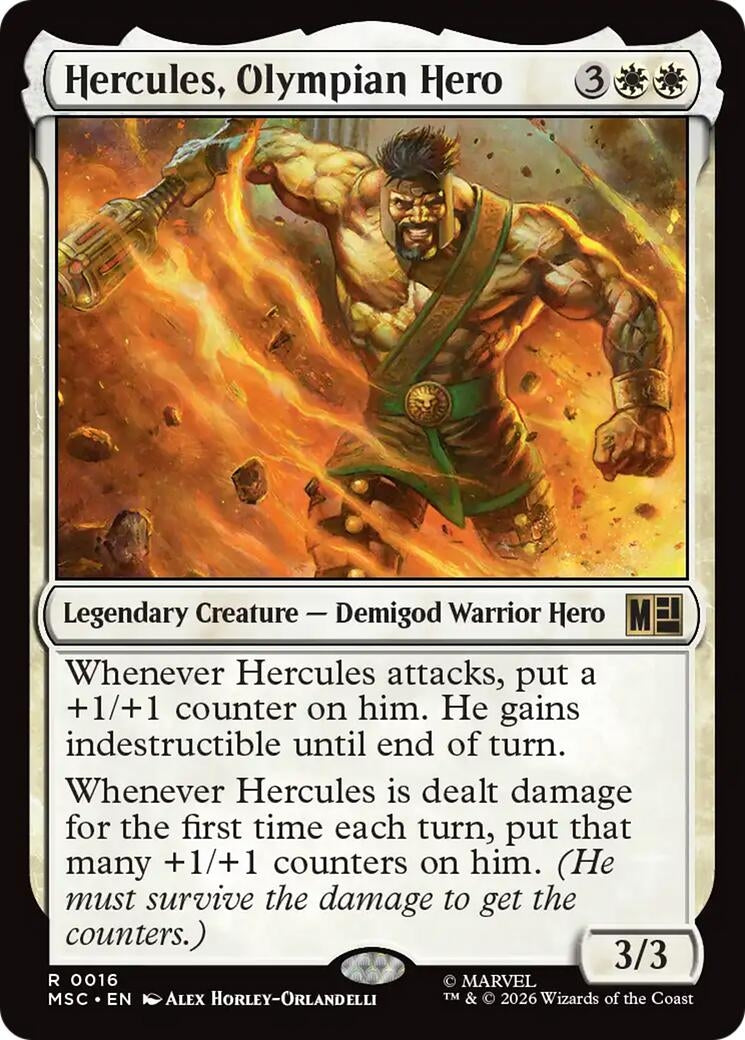 Image for Hercules, Olympian Hero (Commander: Marvel Super Heroes) (16) (MSC) - Magic: The Gathering