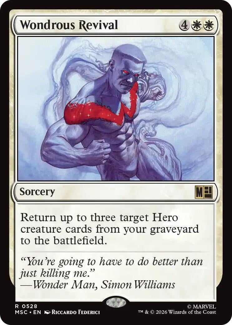 Image for Wondrous Revival (Commander: Marvel Super Heroes) (528) (MSC) - Magic: The Gathering
