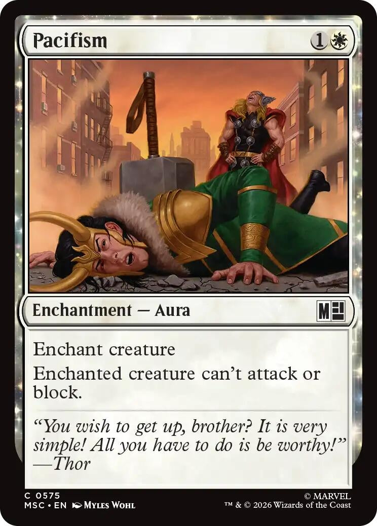 Image for Pacifism (Commander: Marvel Super Heroes) (575) (MSC) - Magic: The Gathering
