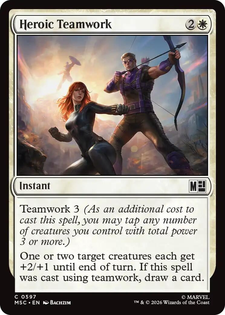 Image for Heroic Teamwork (Commander: Marvel Super Heroes) (597) (MSC) - Magic: The Gathering
