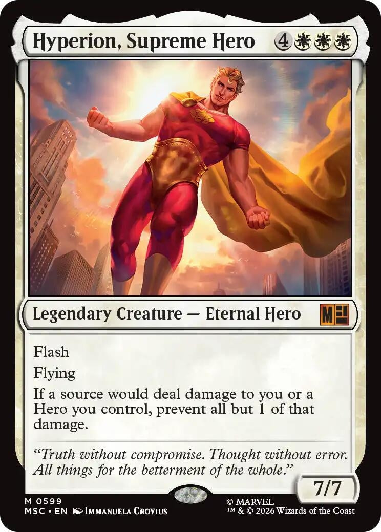 Image for Hyperion, Supreme Hero (Commander: Marvel Super Heroes) (599) (MSC) - Magic: The Gathering
