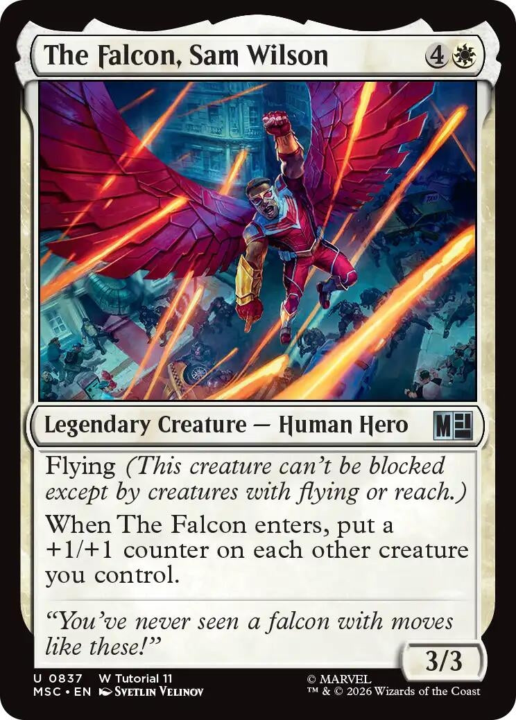 Image for The Falcon, Sam Wilson (0837) (Commander: Marvel Super Heroes) (837) (MSC) - Magic: The Gathering