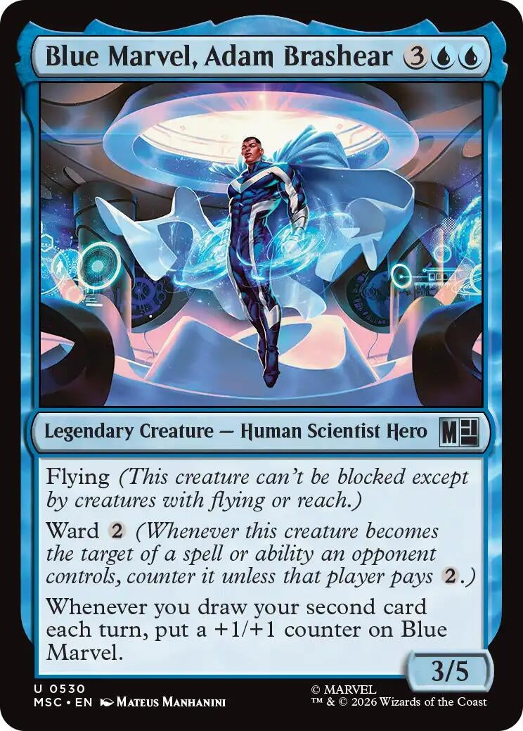 Image for Blue Marvel, Adam Brashear (Commander: Marvel Super Heroes) (530) (MSC) - Magic: The Gathering