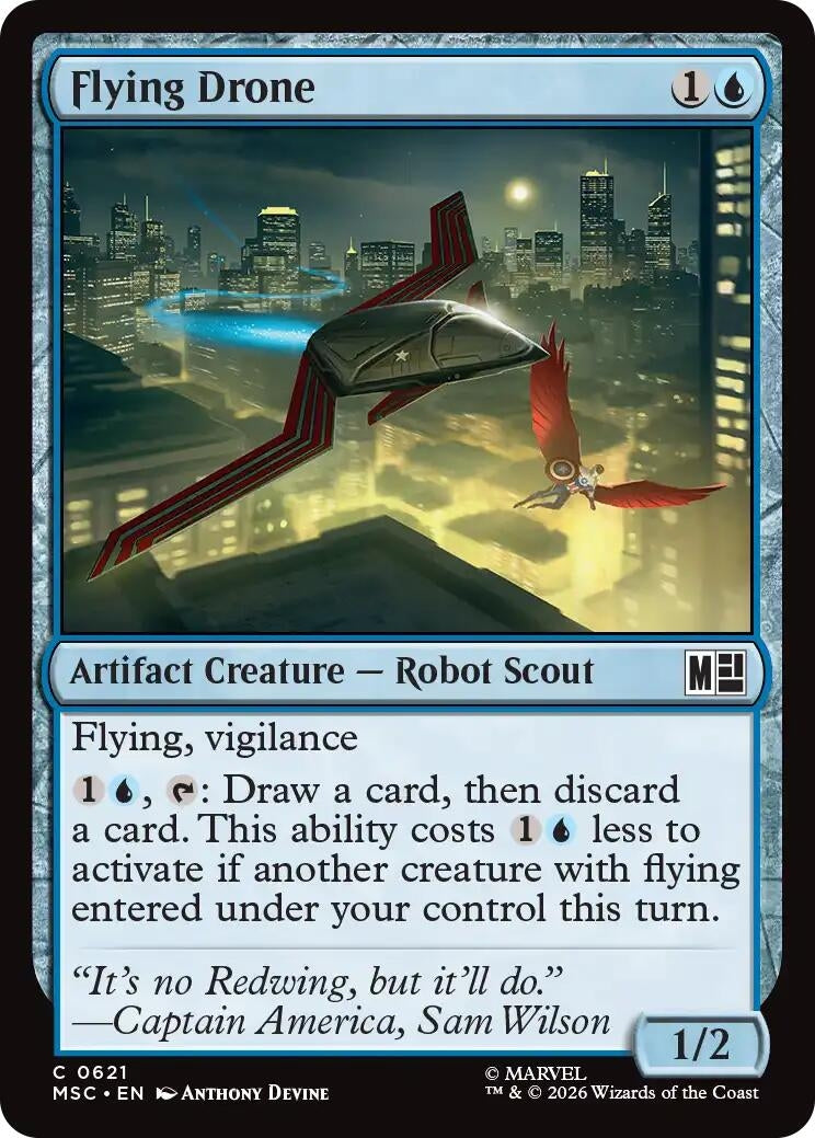 Image for Flying Drone (Commander: Marvel Super Heroes) (621) (MSC) - Magic: The Gathering