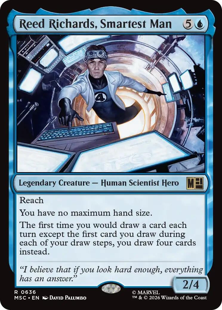 Image for Reed Richards, Smartest Man (Commander: Marvel Super Heroes) (636) (MSC) - Magic: The Gathering